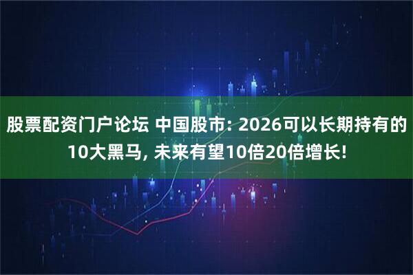 股票配资门户论坛 中国股市: 2026可以长期持有的10大黑马, 未来有望10倍20倍增长!